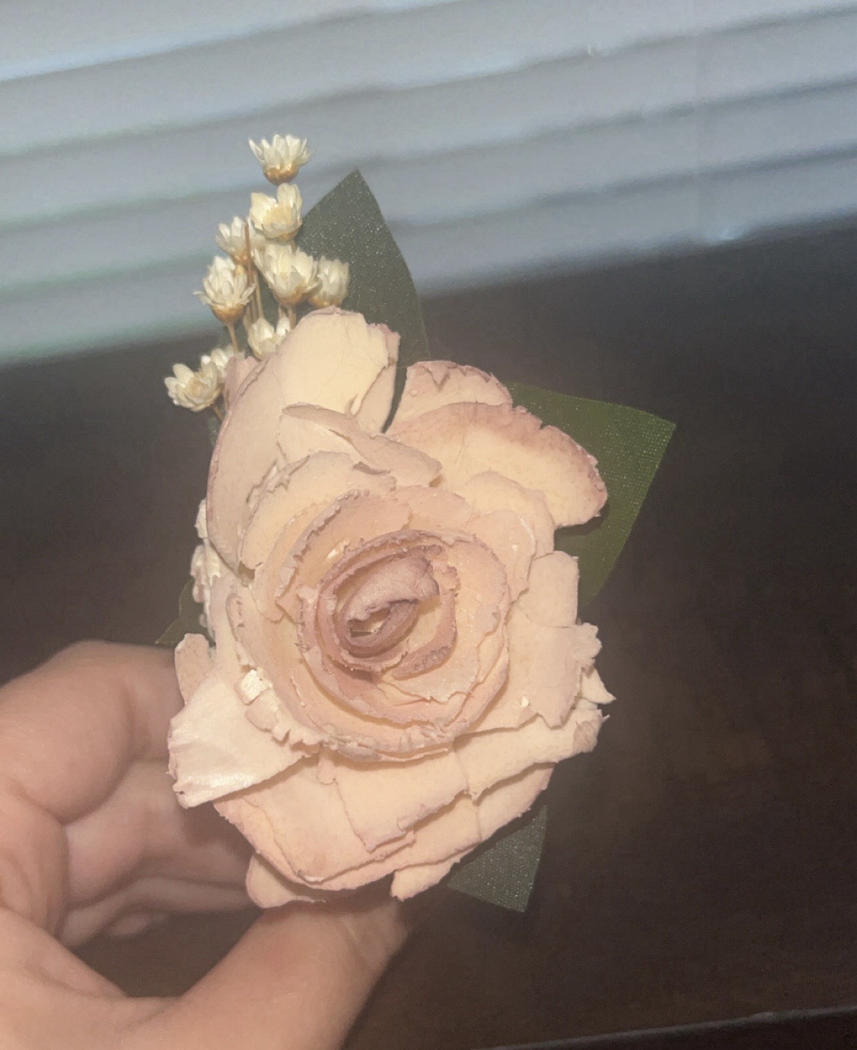 Handmade Paper Flower Bridal Bouquet Blush Ivory Cascading Wedding Keepsake
