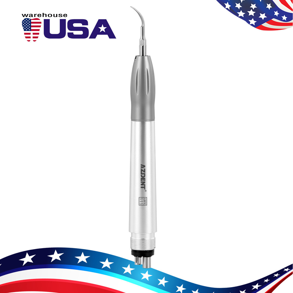 NSK Style Dental Ultrasonic Air Perio Scaler Handpiece 2 & 4-Holes 3 Tips