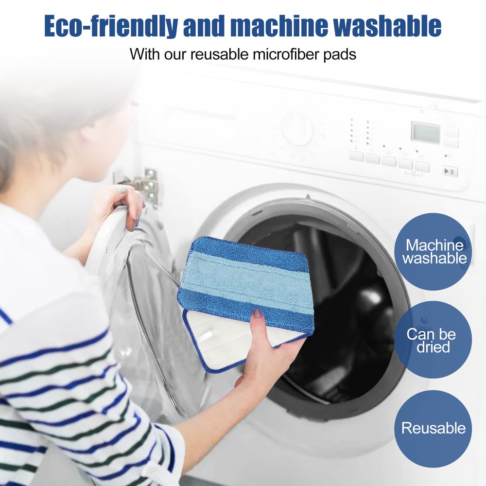 3Pcs Replacement Microfiber Cleaning Refill Pads For Bona Mop 18" Reusable Tools