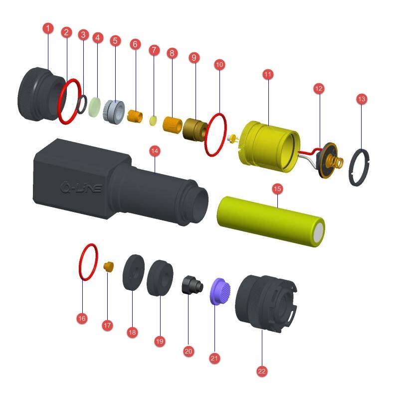 Waterproof 450nm Blue Laser Pointer Focusable 450T-2000 Laser Module