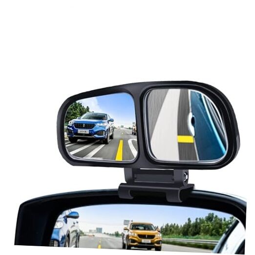 Blind Spot Mirror, Double Glass Adjustable Rear View Wide Angle 2len Left
