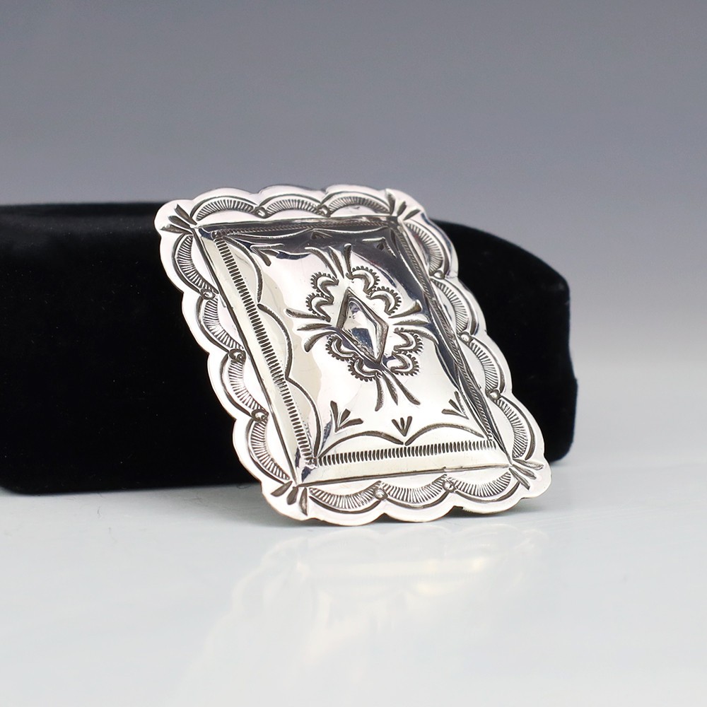 NATIVE AMERICAN NAVAJO STERLING SILVER MONEY CLIP BY ARNOLD BLACKGOAT