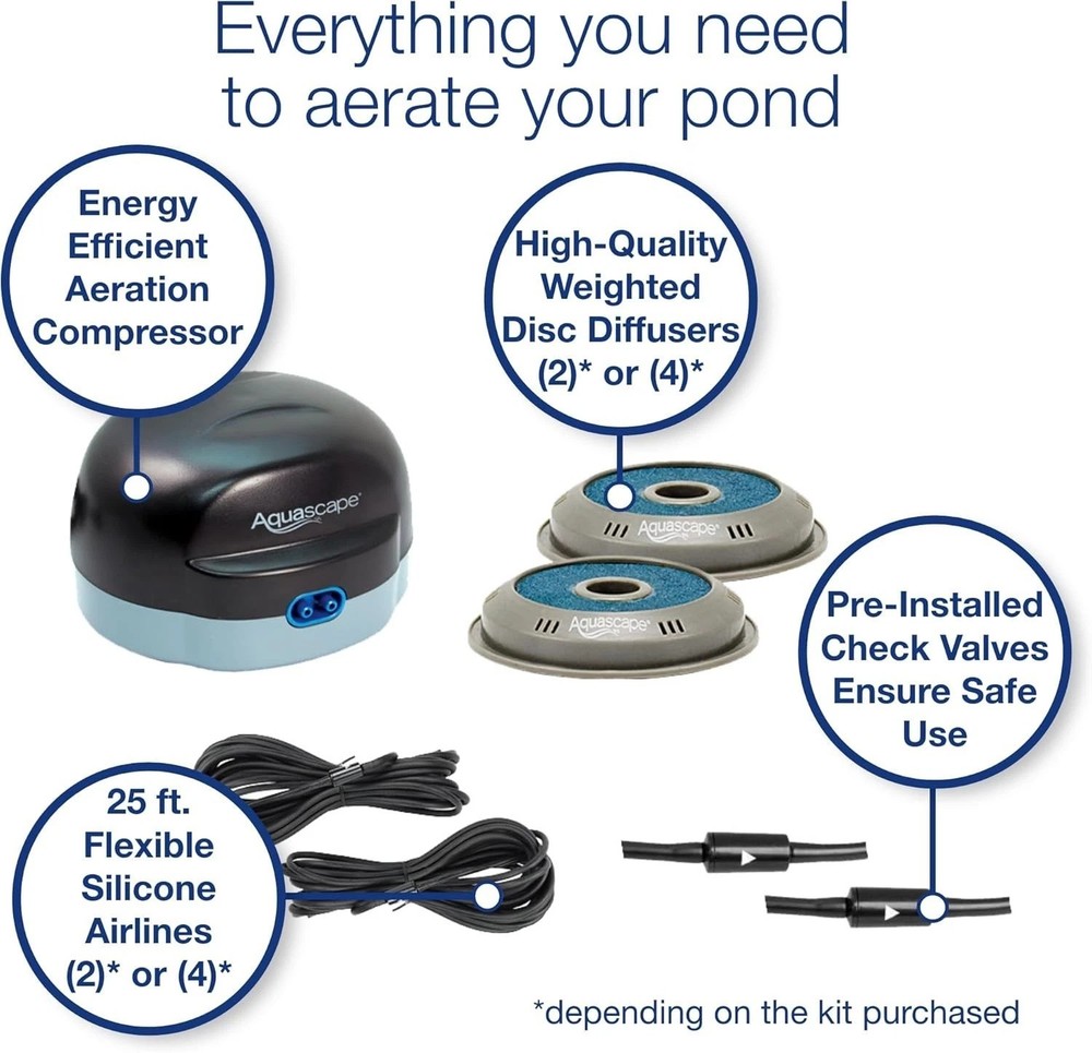 Easy Maintenance Pond Aerator - 2 Outlets-