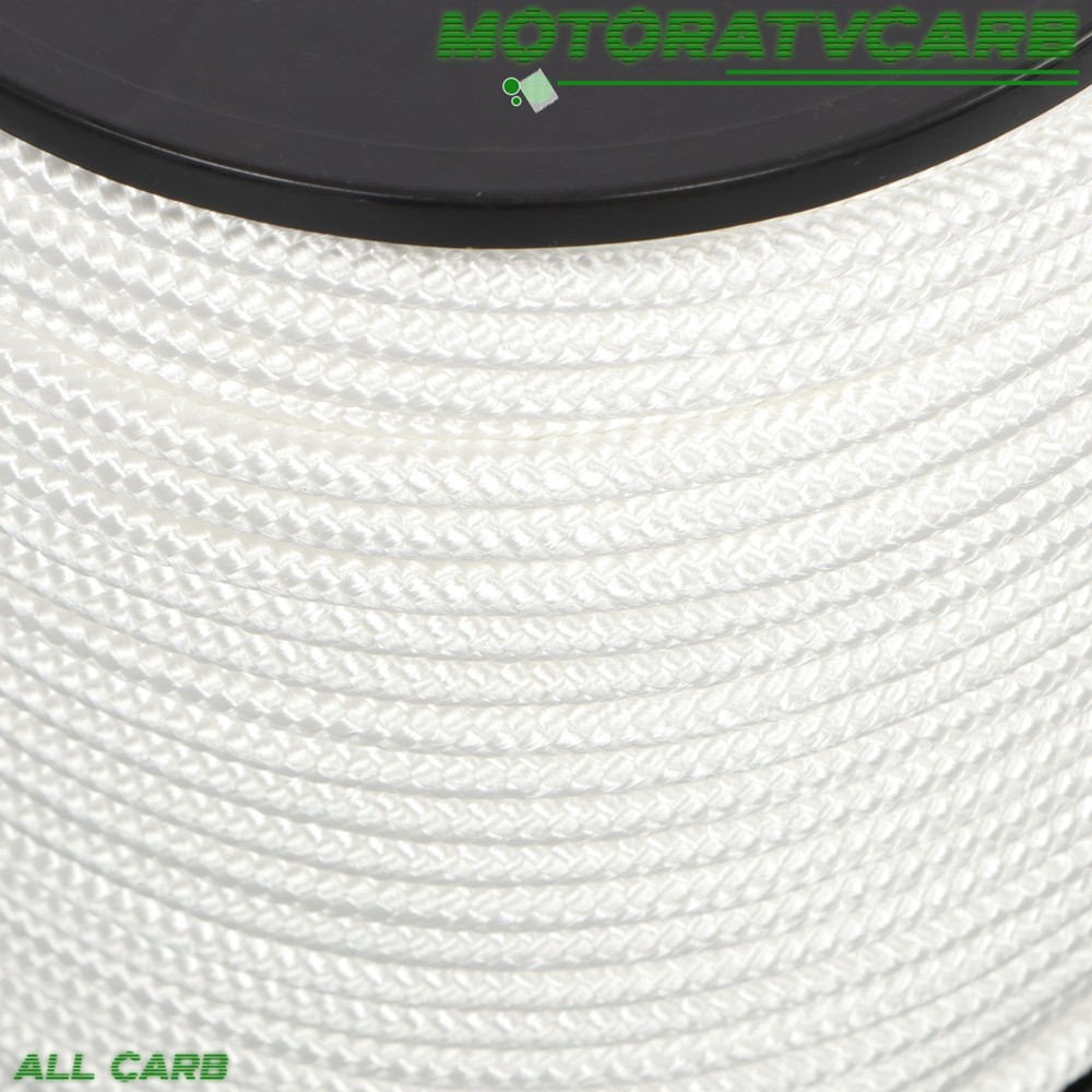 ALL-CARB Nylon Rope Solid Braided 1/4" × 250' Strong Durable Weatherproof White