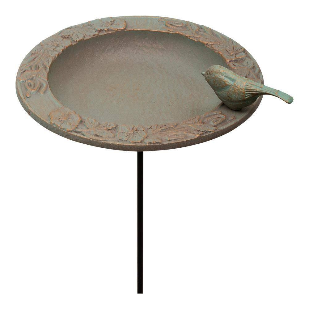 Copper Verdigris Chickadee Garden Bird Feeder