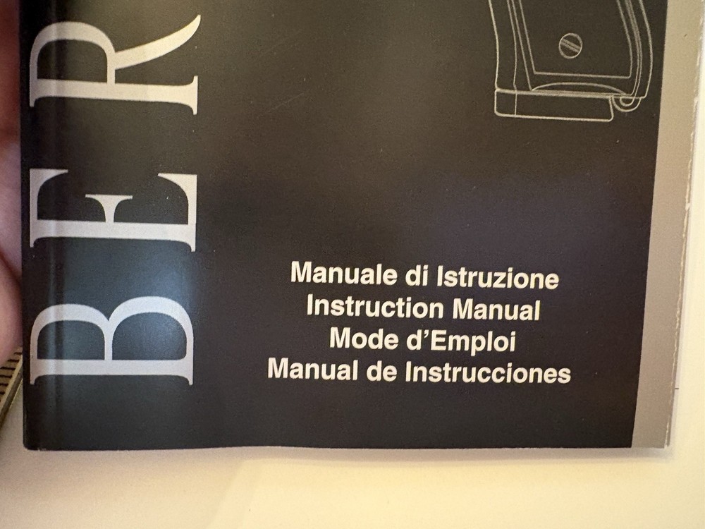 OEM Instruction Manual for Beretta Model 92 A1