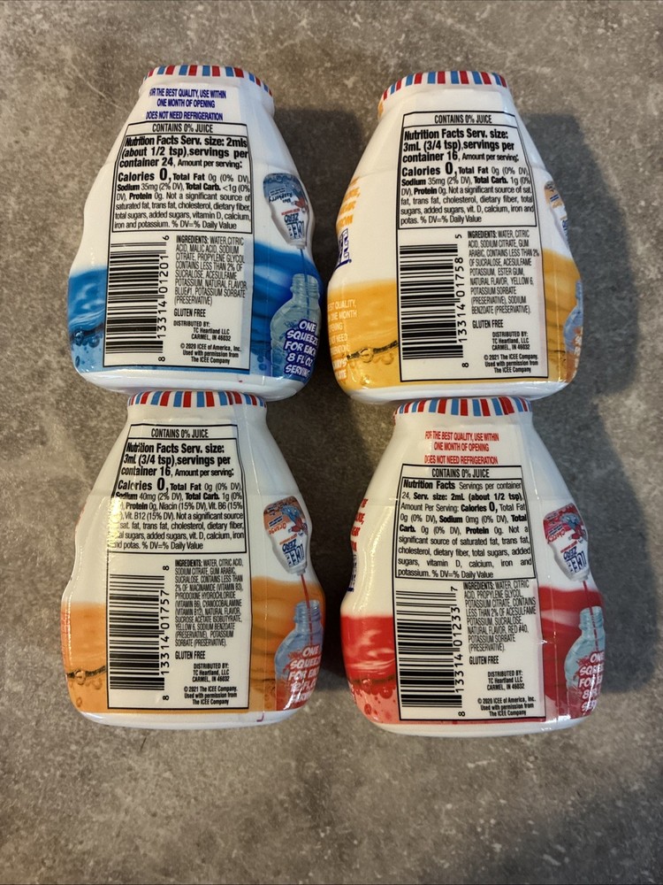 ICEE Zero Calorie Cherry, Blue Raspberry, Orange and Mango Liquid Water Enhancer