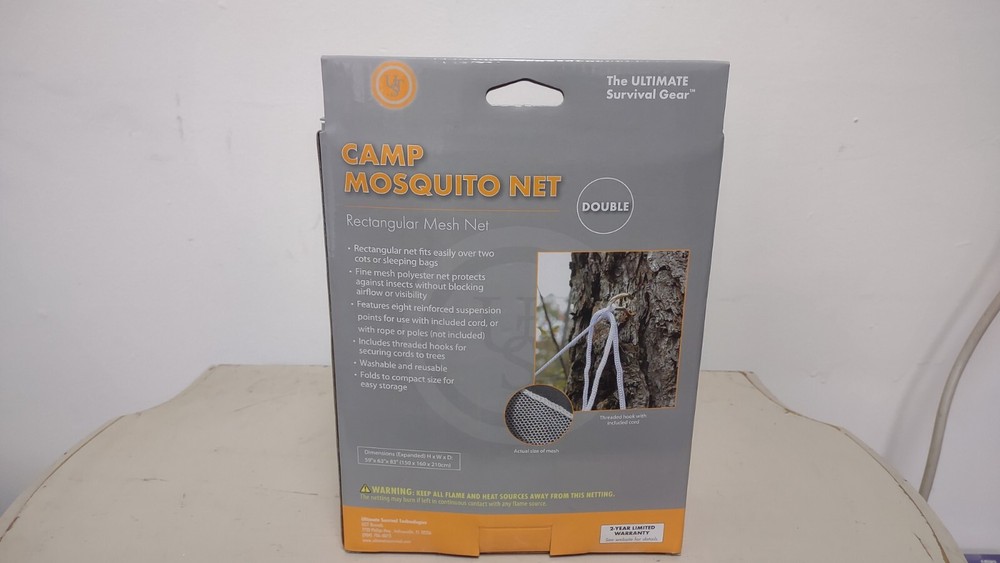 UST Camp Mosquito Net Double Rectangular Mesh Insect Protection 59" x 63" x 83”