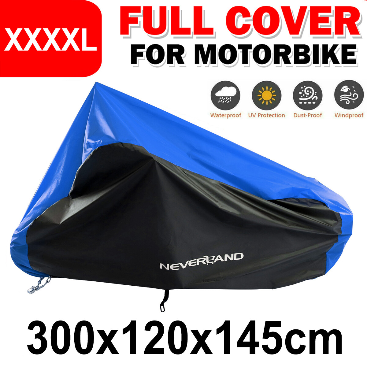 Motorcycle Cover Waterproof XXXXL For Harley Davidson Heavy Duty UV Snow Storage