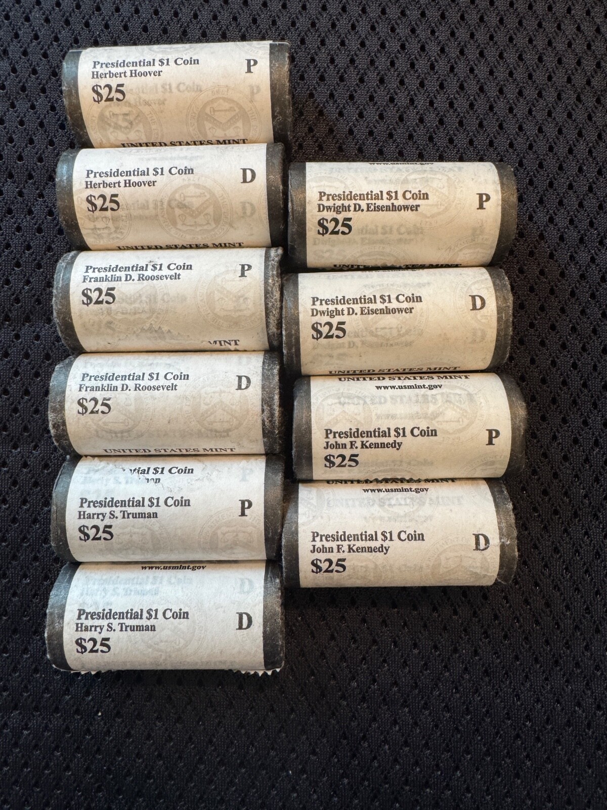 COMPLETE BU Presidential Dollar Set P&D - 80 BU Coins from US Mint Rolls