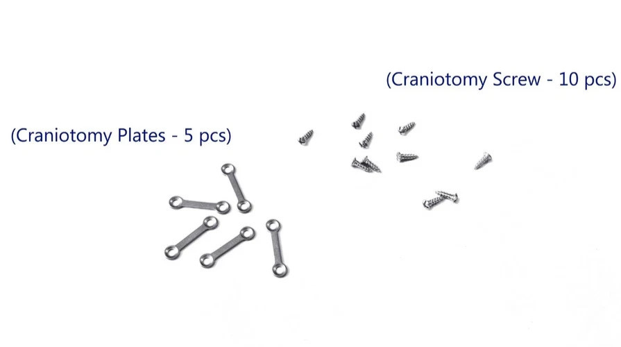 Craniotomy 2.0mm Plates And Screws Titanium Veterinary Instruments.