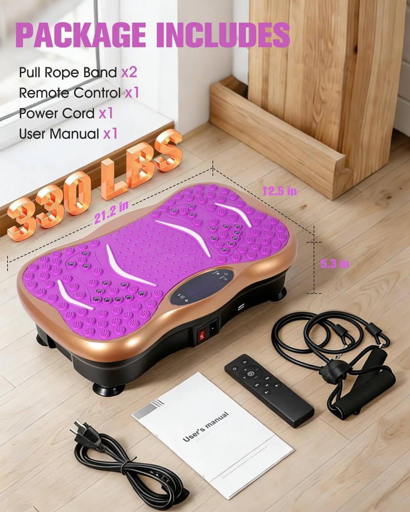 Vibration Plate Exercise Machine, Full Body Vibration Platform for Lymphatic ...