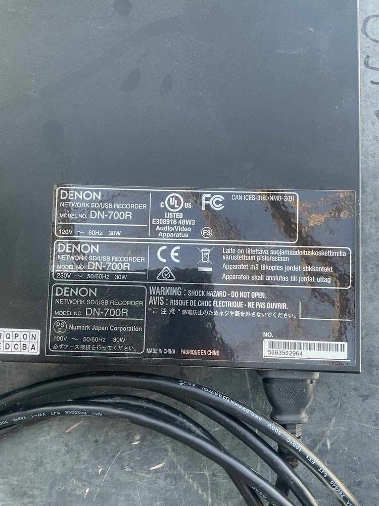 Denon DN700R Network SD/USB Recorder-Used Tested Working