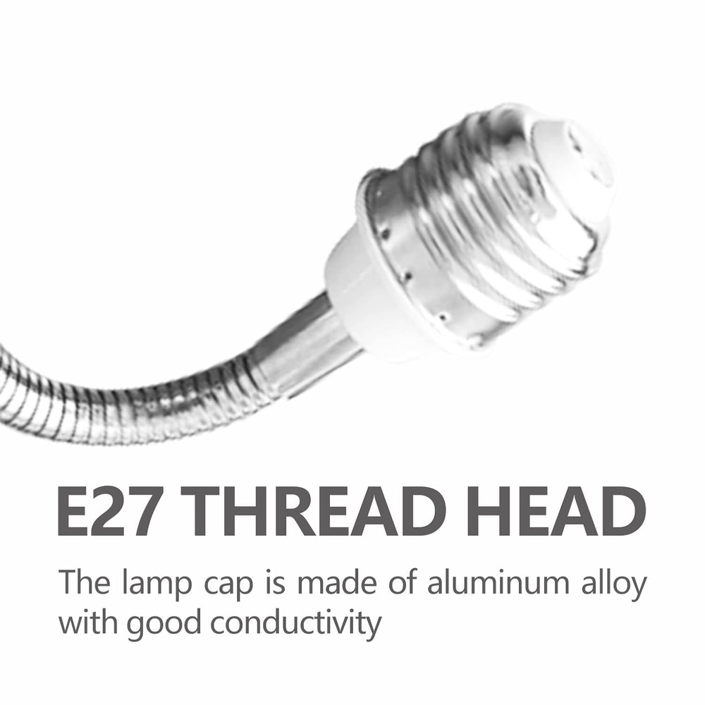 E26/E27 Light Socket Extender Adapter, 24 Inches/60 Cm Adjustable Bendable Rotat