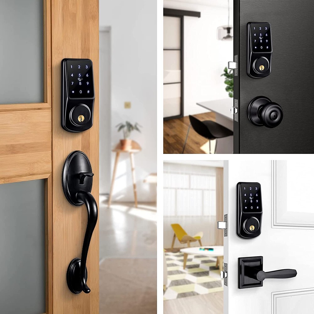 🔥Smart Keyless Keypad Bluetooth Deadbolt IP65 w/ APP, Code, ID Card & Keys🔥
