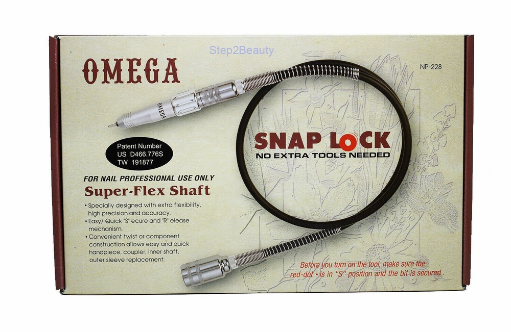 OMEGA Super Flex Shaft 3/32" Shank Snap Lock