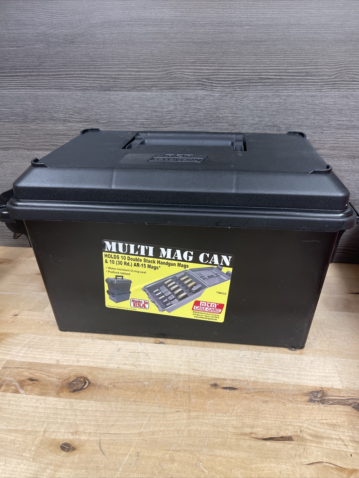 MTM Tactical Mag Can for 10 30 Rd Mags 10 dbl stacked Handgun mags Black New