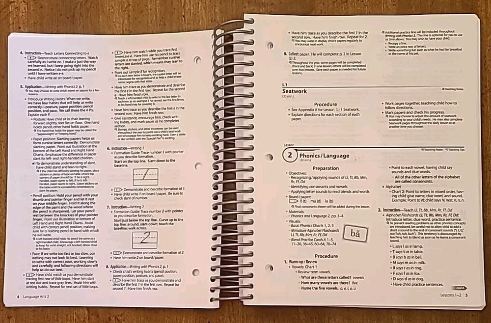 Abeka Homeschool Language Arts 2 Curriculum Lesson Plans