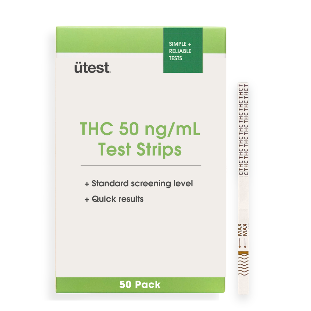 THC 50 ng/mL (25 Pack) Home Drug Testing Strips - Standard Marijuana Detection