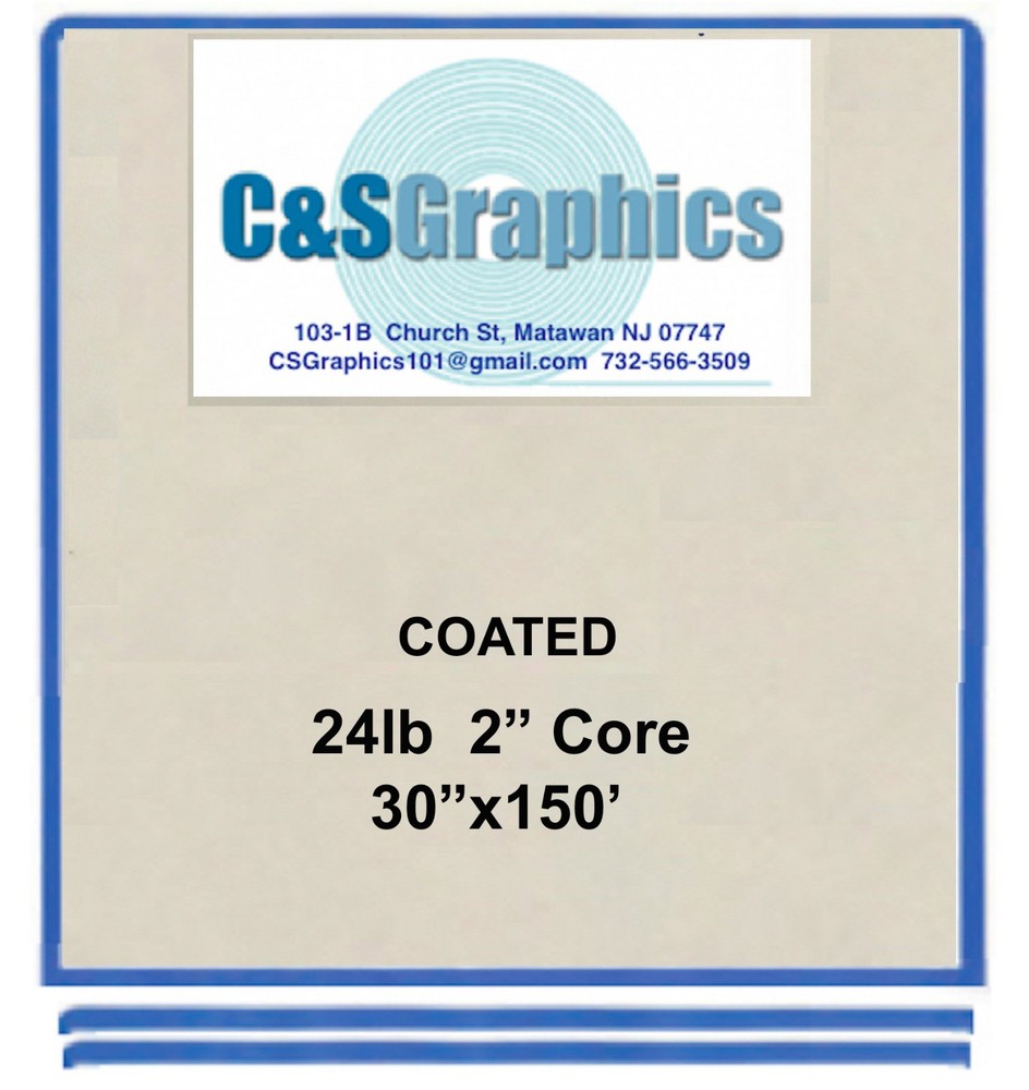 4 ROLLS 30"x150' 24LB COATED BOND PLOTTER PAPER