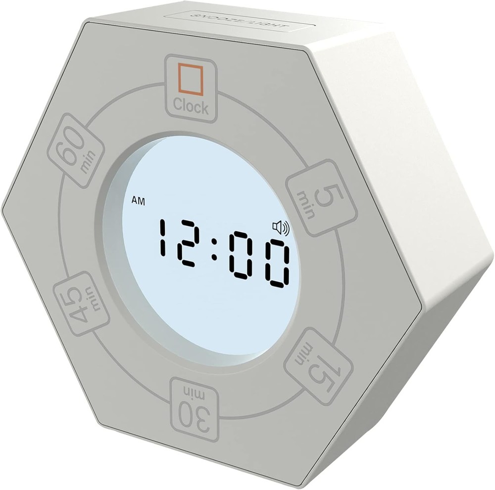 Rotating Productivity Clock for ADHD, White