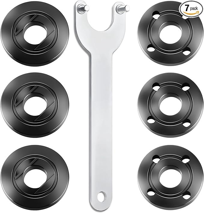 7-Piece Angle Grinder Nut & Wrench Set for 4.5" & 5" Grinders