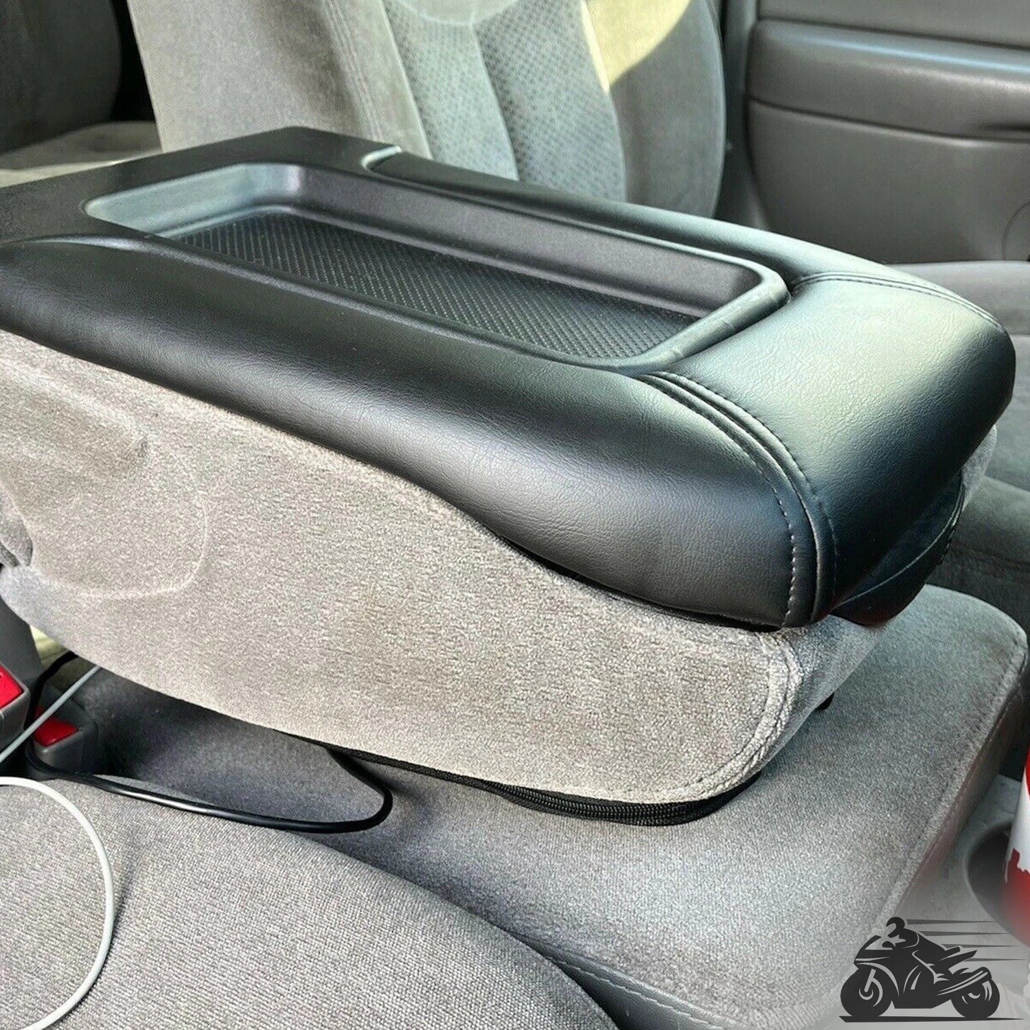 Center Console Lid Kit Arm Rest for 99-07 Chevy Silverado GMC Sierra Black 1999