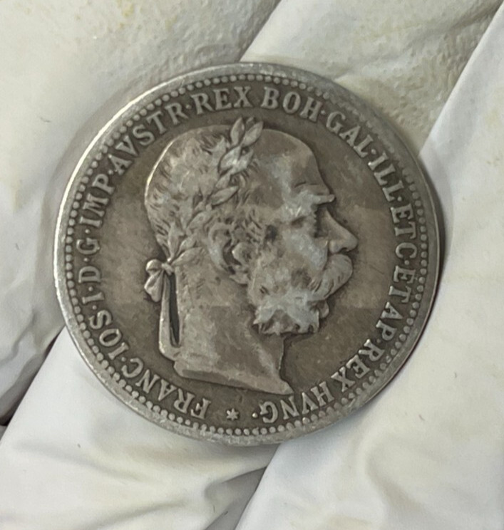 1895 Austria One Corona Silver Coin
