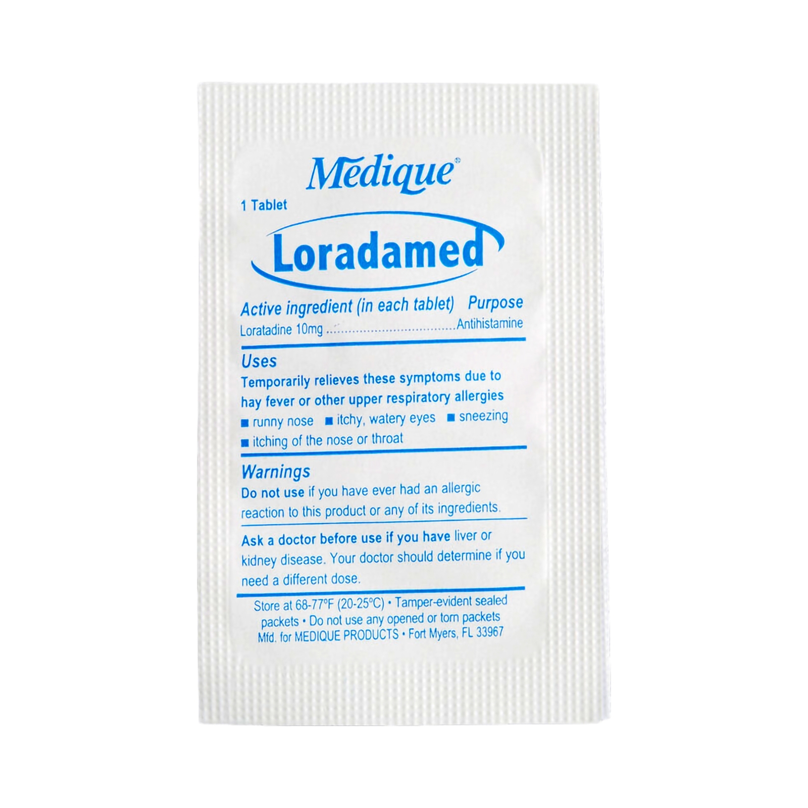 Loradamed Allergy Relief 10 mg Loratadine Tablet 1 per Box