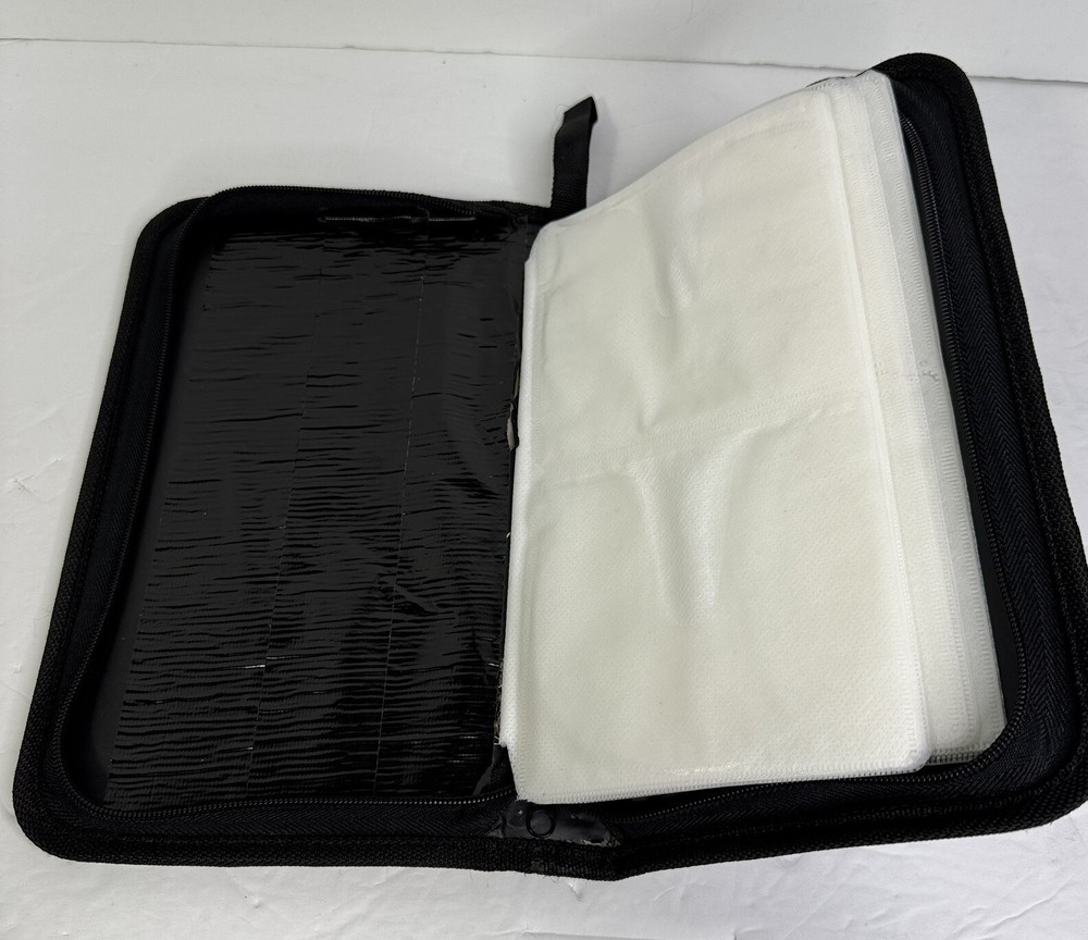 CD/DVD Blu Ray Case Blue Denim Look 80 Sleeves Pockets