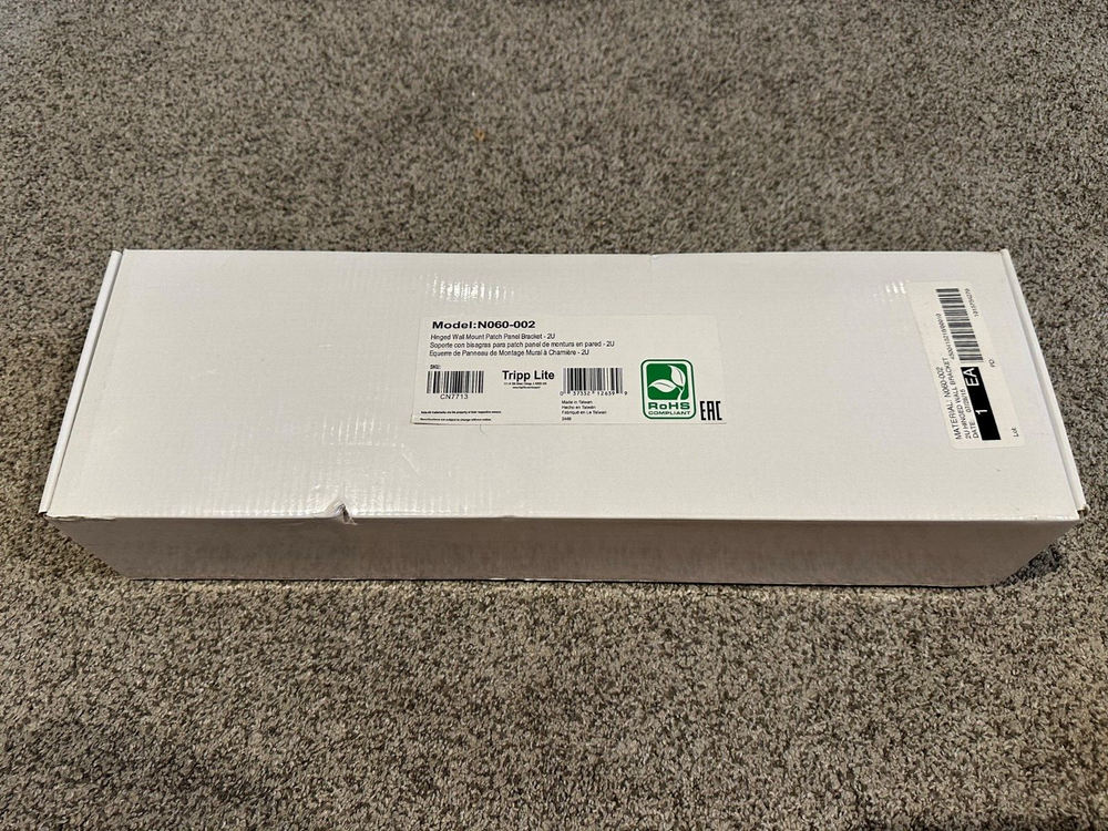 New Tripp Lite 2U Hinged Wall Mount Patch Panel Bracket TAA GSA N060-002 C-45