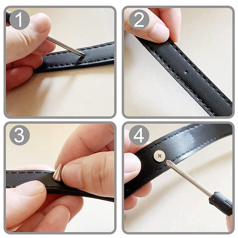 26mm Punk Cone Metal Spikes Rivets Studs Screw Back for Clothing Jacket Leather