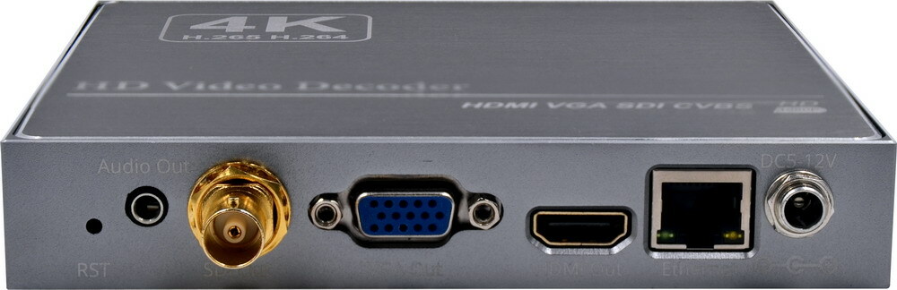 4K 3G-SDI HDMI VGA Streaming IP Video Decoder H265 H264 UDP RTMP HLS Camera