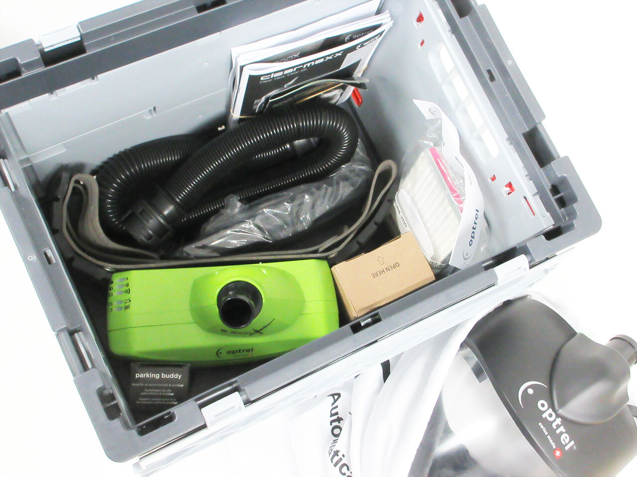 OPTREL CLEARMAXX HELMET & PAPR E3000X SYSTEM UP TO 18 HOUR BATTERY 4900.251 CASE