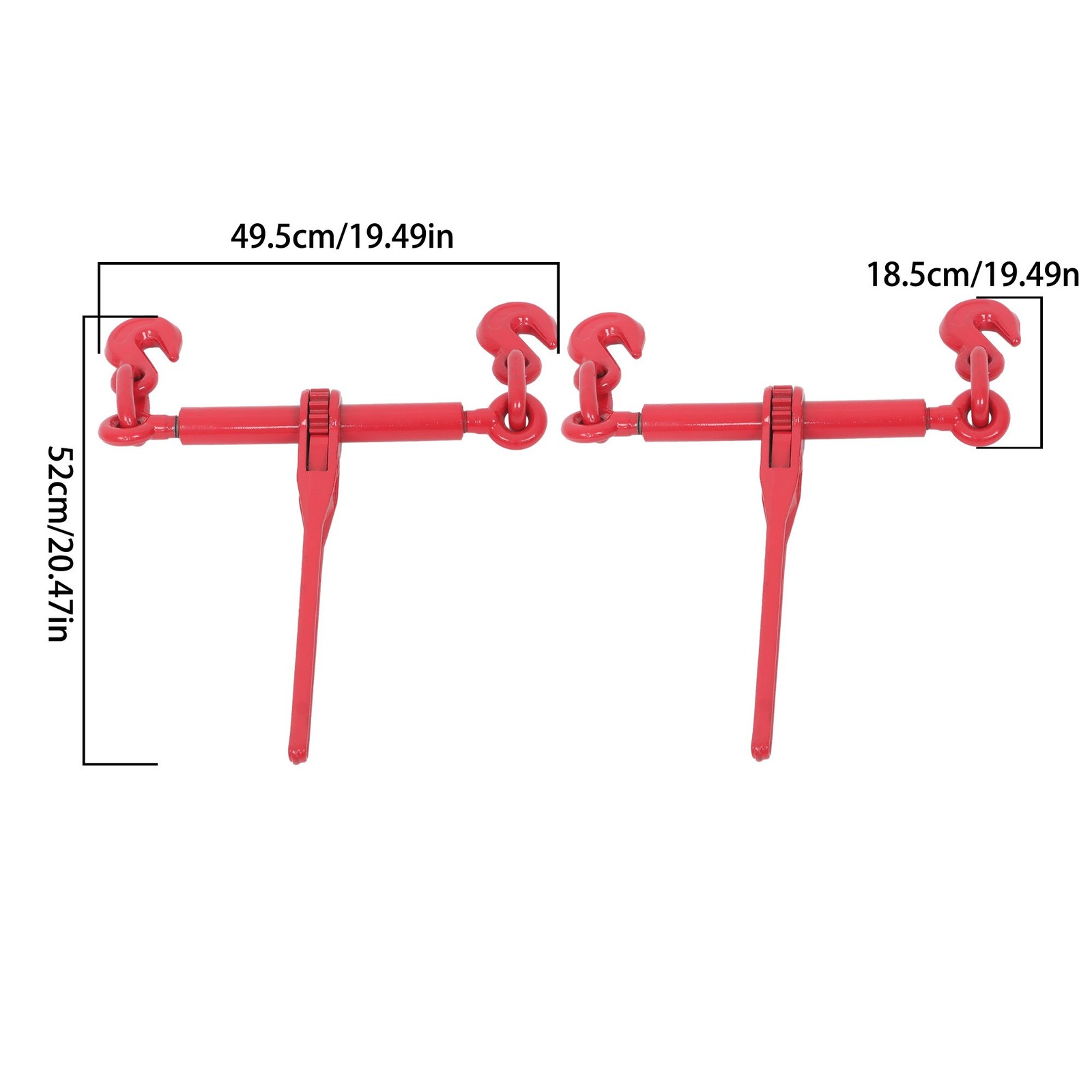 3/8"-1/2" Chain Binder Ratchet Load Binder 9200lbs for Tie Down 2 pack