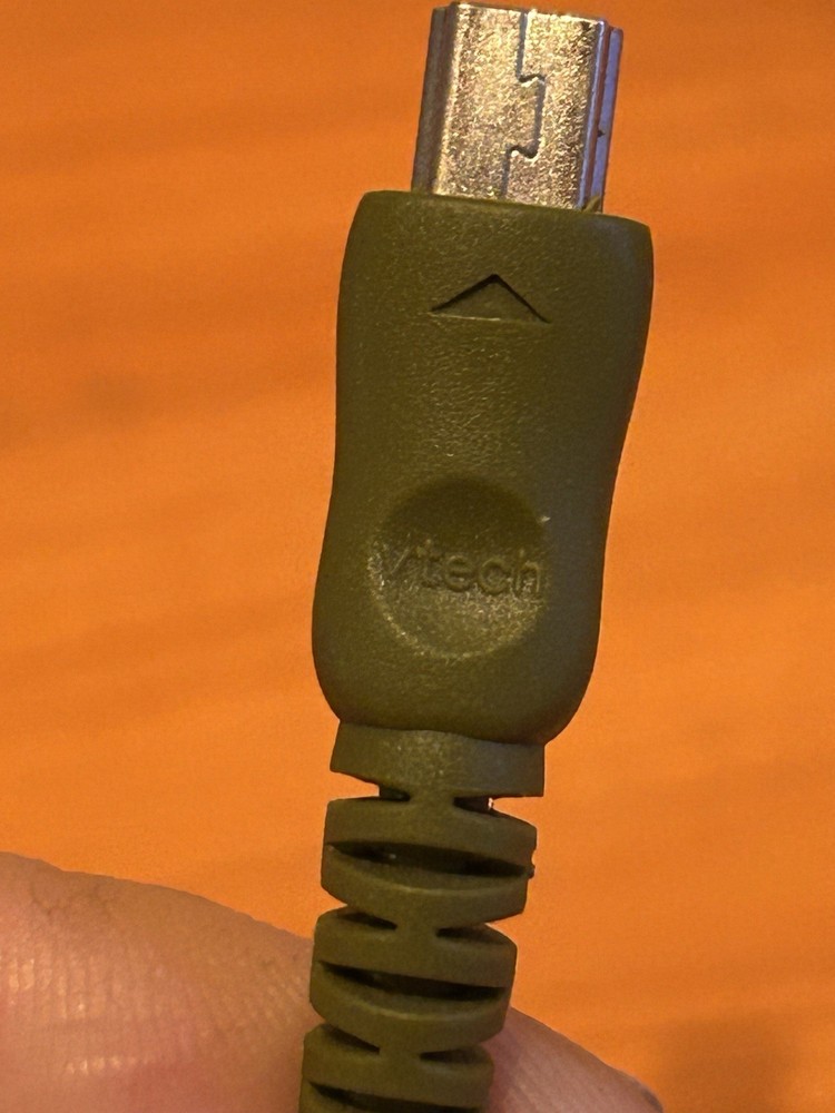OEM VTech green MINI USB Charging & Data Sync Cable Ferrite Bead TESTED
