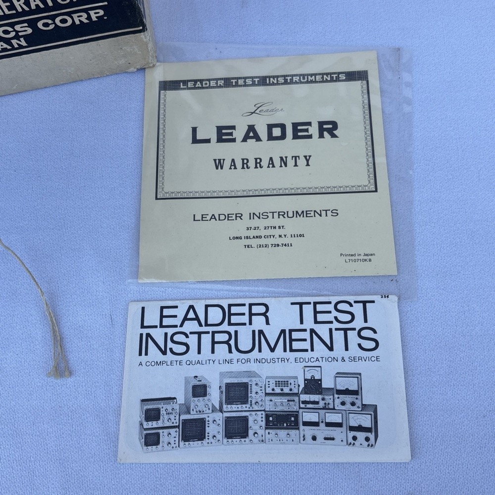 VTG Leader Electronics LCG-388 Color Bar Pattern Generator Test Instruments NOS
