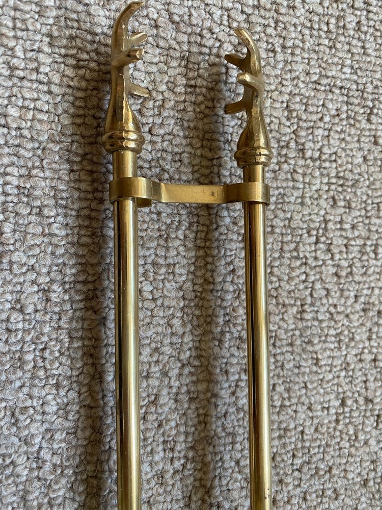 Brass Coal Tongs Handle 50 cm tall