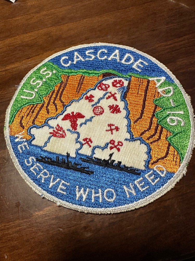 Vintage US Navy USS Cascade AD-16 Destroyer Tender Ship Patch