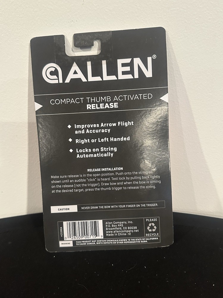 Allen Compact Thumb Activated Release Thumb Trigger Ambidextrous Compound