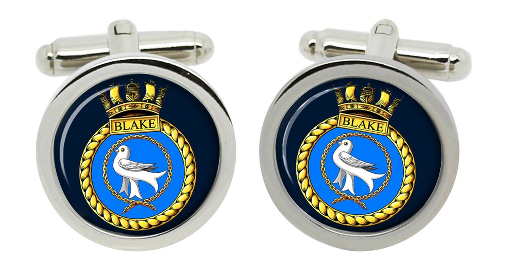 HMS Blake, Royal Navy Cufflinks in Box