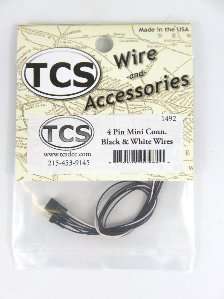 Train Control Systems TCS #1492 4-Pin Mini Connector