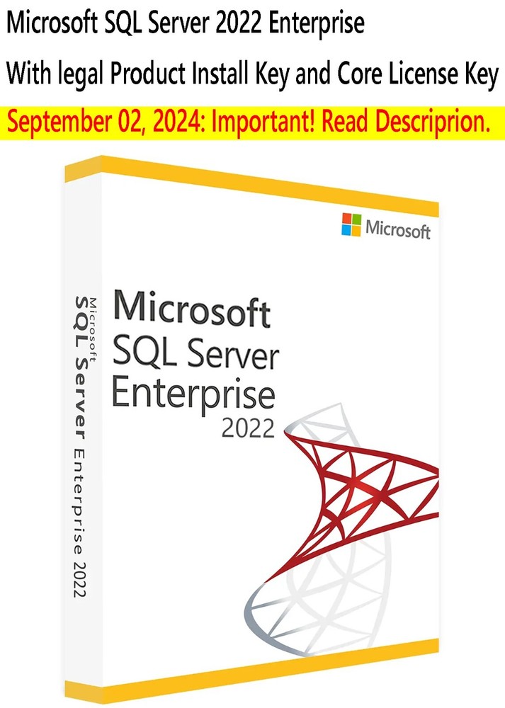 Microsoft SQL Server 2022 Enterprise with Unl. Core License, unlimited User CALs