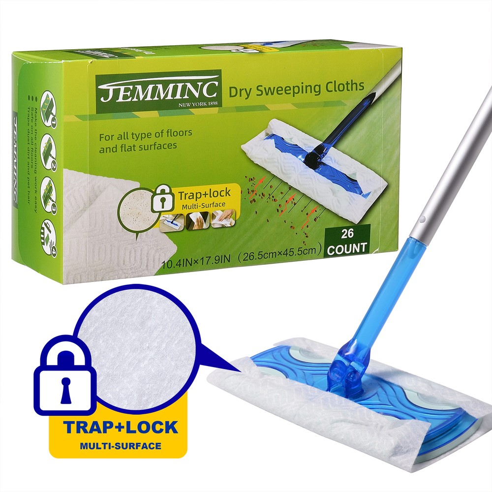 Sweeper Dry Sweeping Pad, Multi Surface Refills for  Floor Mop, (26 Count)