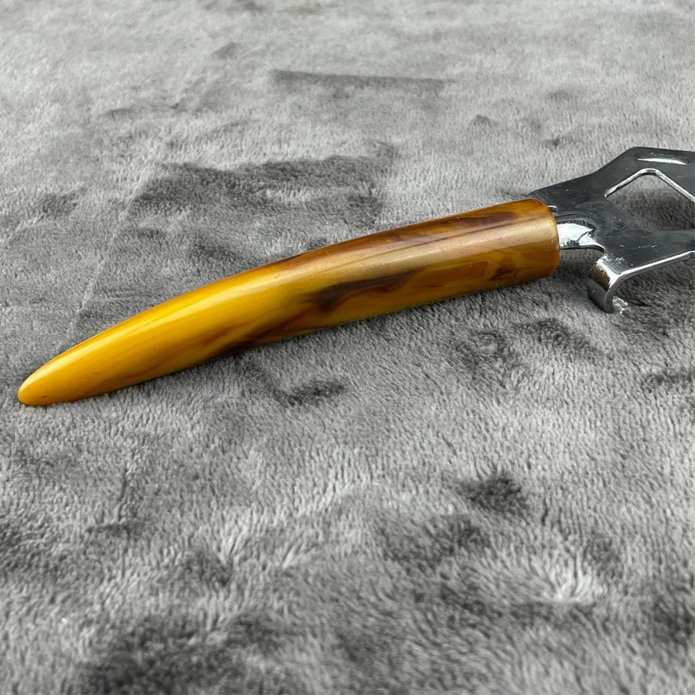 Butterscotch Bakelite Meat Fork and Bottle Opener