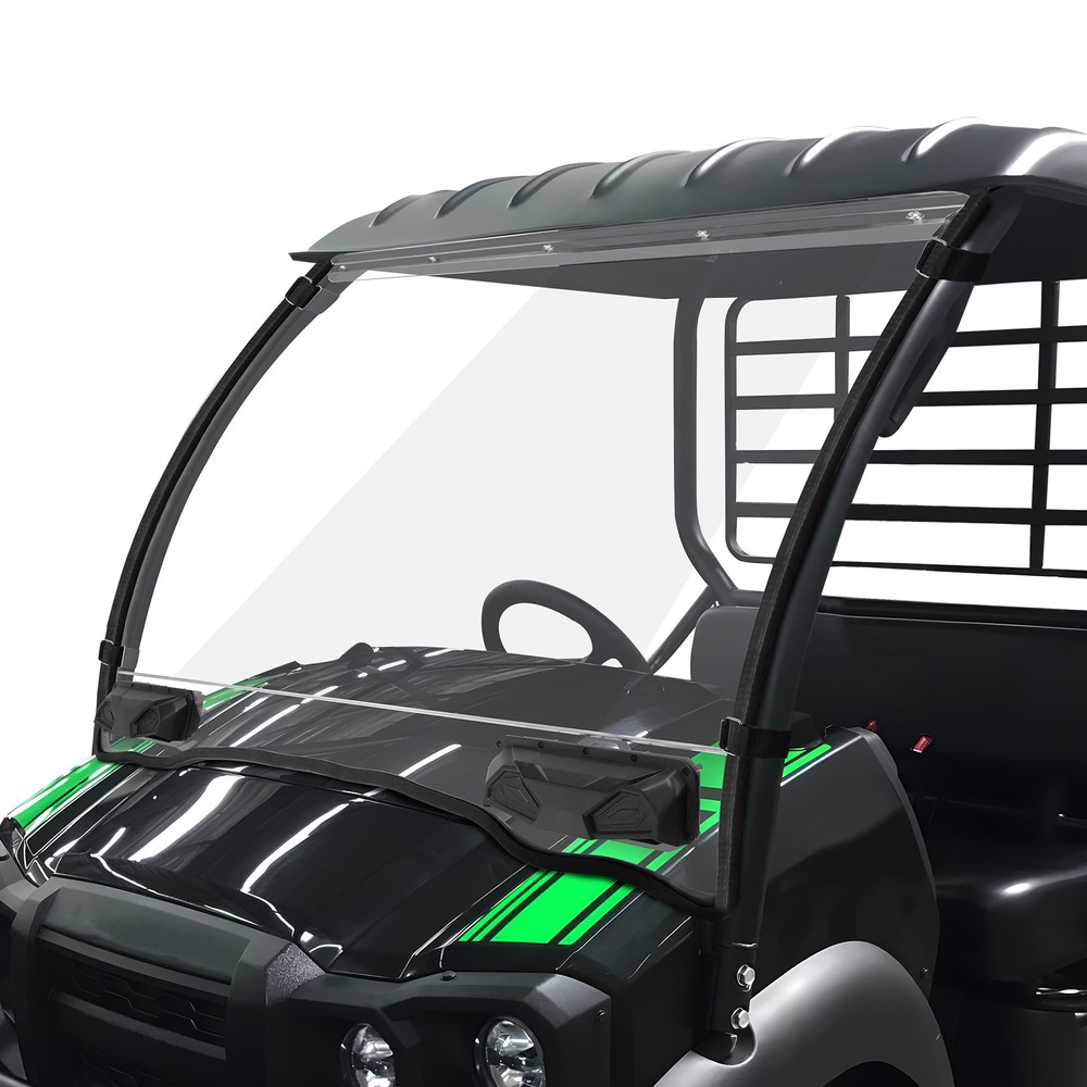 Vented Windshield Front Window Scratch Resistant For Kawasaki Mule SX 2017-2026
