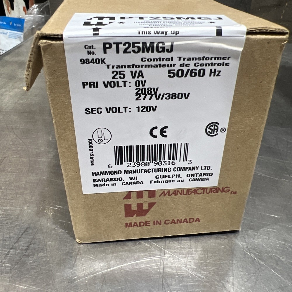 HAMMOND CONTROL TRANSFORMER PT25MGJ Nos Surplus