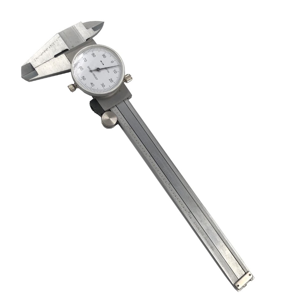6" Utility Dial Caliper 6 inch 0.001" Precision Resolution with Slide Lock St...