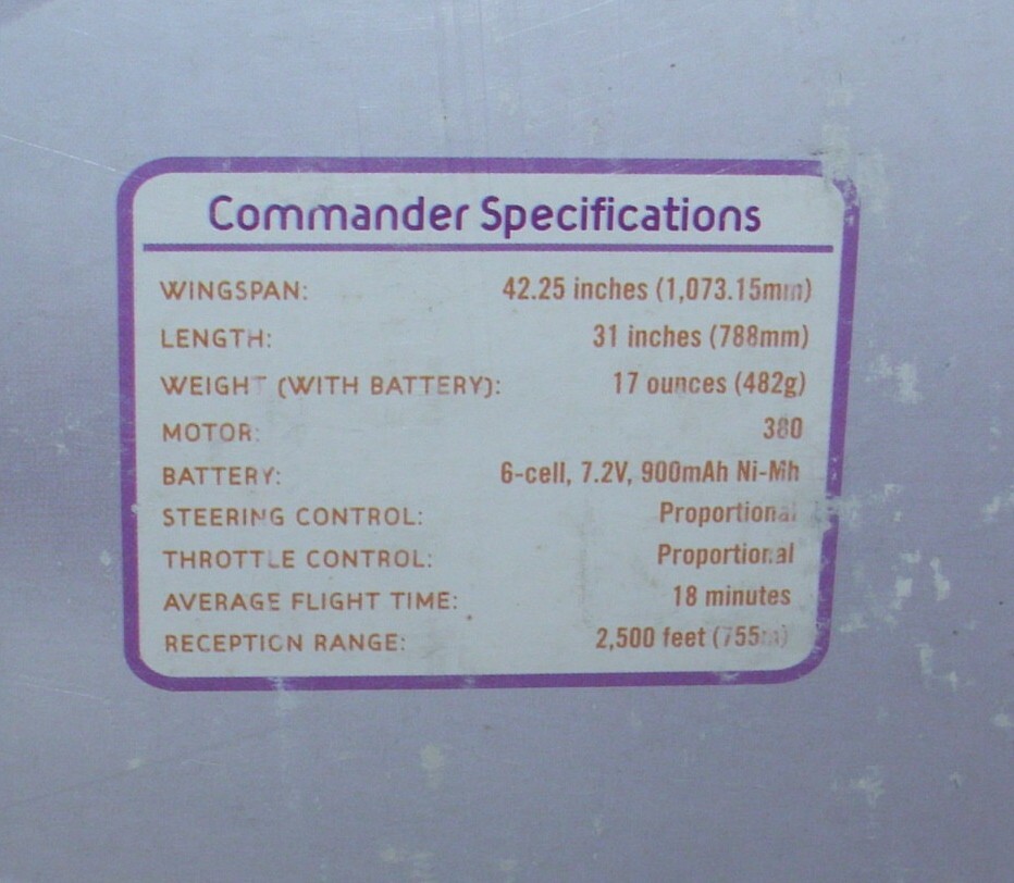 HOBBYZONE FIREBIRD COMMANDER AIRPLANE READY TO FLY KIT BOXED UNUSED