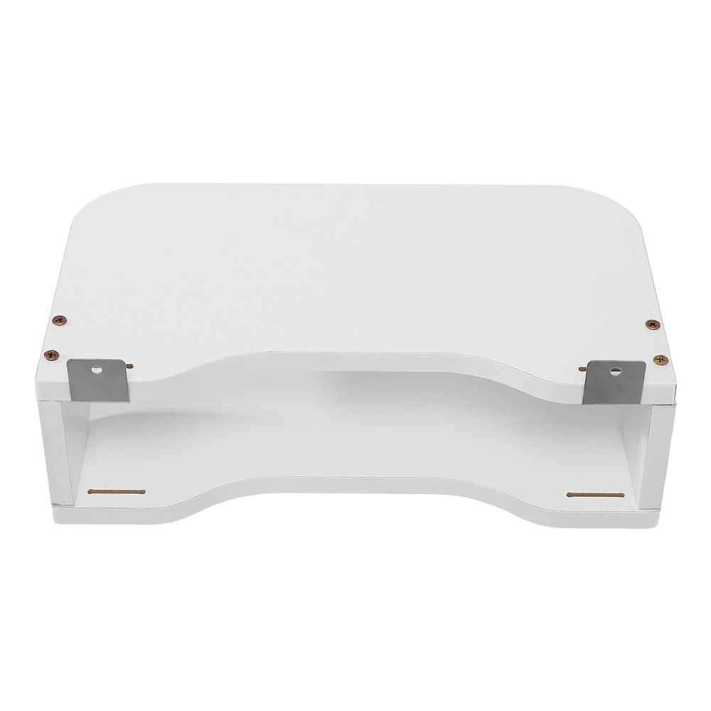 TV Component Holder 2-Tier Wall Mount/Tabletop Floating Shelf Set-top Box Shelf